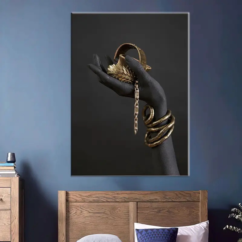 Fashion Canvas Art, African Woman Art, Girl Room Decor, Luxury Wall Art, Wall Hanging Art, African Canvas Decor, Contemporary Art - 2