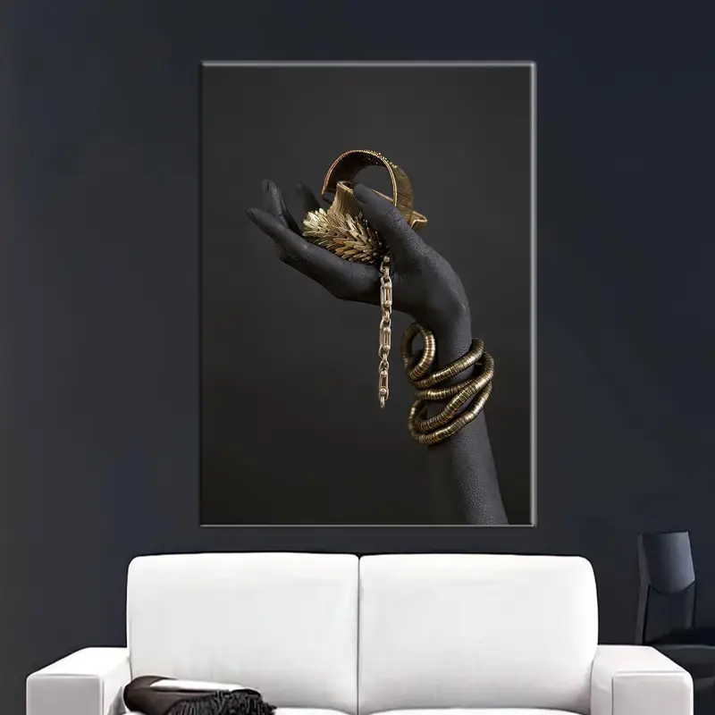 Fashion Canvas Art, African Woman Art, Girl Room Decor, Luxury Wall Art, Wall Hanging Art, African Canvas Decor, Contemporary Art - 3
