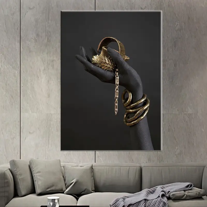 Fashion Canvas Art, African Woman Art, Girl Room Decor, Luxury Wall Art, Wall Hanging Art, African Canvas Decor, Contemporary Art - 1