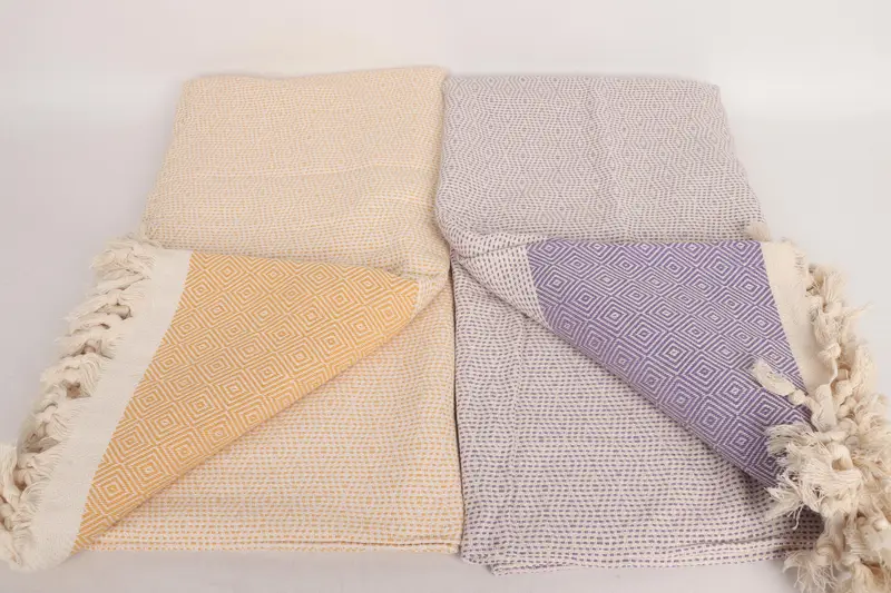 Monogram Blanket, Embroidered Bedspread, Personalized Gifts, 104x80 Cotton Diamond Towel, Wedding Gift Customized Blanket, Bridal Shower Gift - 6