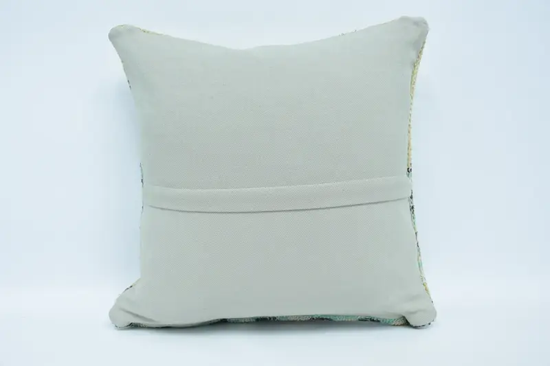 Interior Designer Pillow, Pillow Cover, Bolster Throw Pillow Cover, Farmhouse Pillow, 18x18 Beige Cushion, Pillow for Sofa, Turkish Pillow - 6