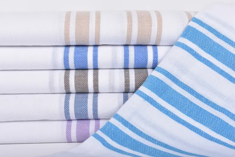 Gift For Him, 70x40 Cotton Striped Towel, Bachelorette Gifts, Organic towel, Custom Towel Beach, Bridal Party Gifts, Travel Towel, Embroidery Towel - 2