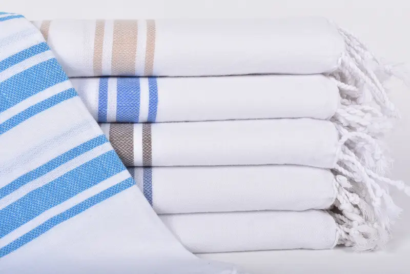 Gift For Him, 70x40 Cotton Striped Towel, Bachelorette Gifts, Organic towel, Custom Towel Beach, Bridal Party Gifts, Travel Towel, Embroidery Towel - 1