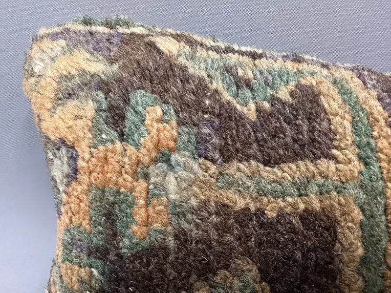 Pillow Sham, Bolster Pillow Sham, Boho Pillow, Boho Pillow Sham Cover, Kilim Pillow, 8x16 Brown Cushion Cover, Cozy Throw Pillow Cover - 5