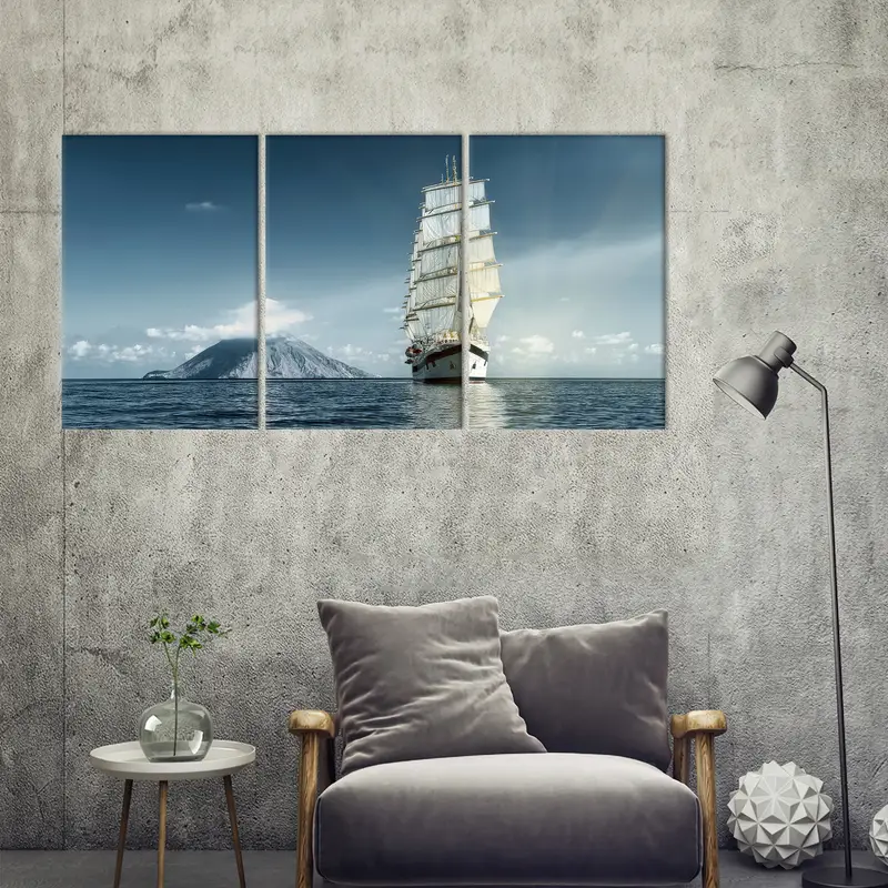 Cruises Wall Art, Canvas Wall Art, Sailing Yacht Wall Decor, Sea Landscape Print, Office Wall Decor, Living Room Wall Decoration, Canvas Art - 5