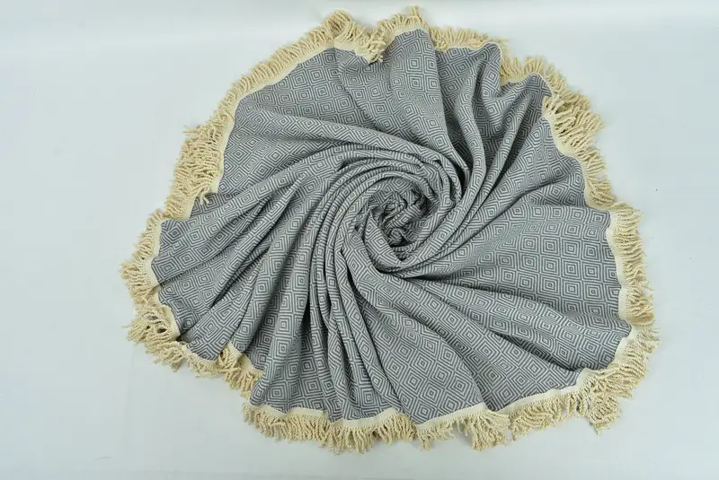 Gift For Best Friend, Bridesmaid Gift, Halloween Bachelorette Party Favors, Wedding Gifts Towel, Hammam towel, 64x64 Cotton Round Diamond Towel - 1