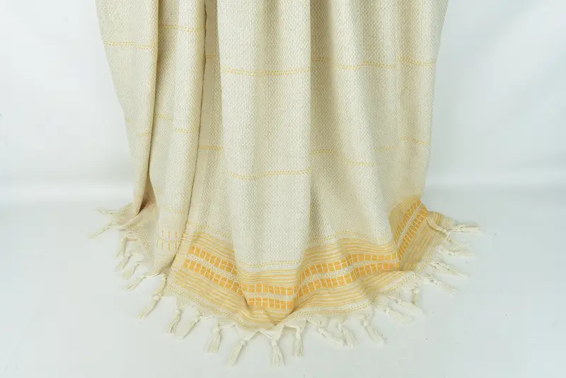 Beach Bachelorette Party Decorations, Personalized Blanket, Throw Blanket Couch, 96x94 Linen Striped Towel, Wedding Gift, Woven Blanket - 8