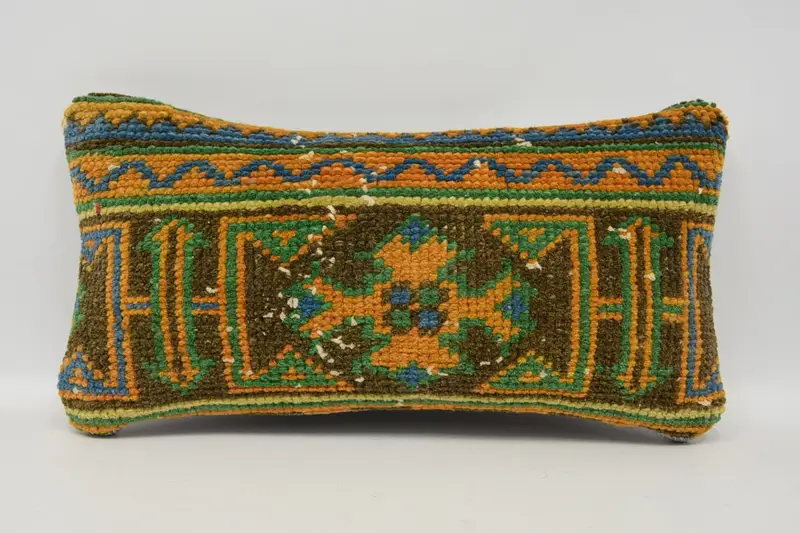 8x16 Orange Pillow Sham, Vintage Pillow, Car Pillow Cover, Accent Throw Pillow, Pillow Cover, Throw Kilim Pillow, Kilim Pillow Cover - 1