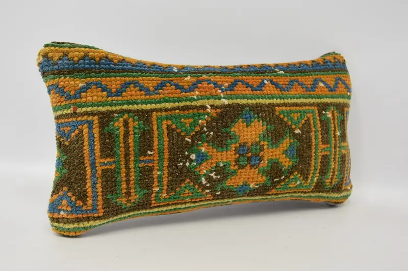 8x16 Orange Pillow Sham, Vintage Pillow, Car Pillow Cover, Accent Throw Pillow, Pillow Cover, Throw Kilim Pillow, Kilim Pillow Cover - 3