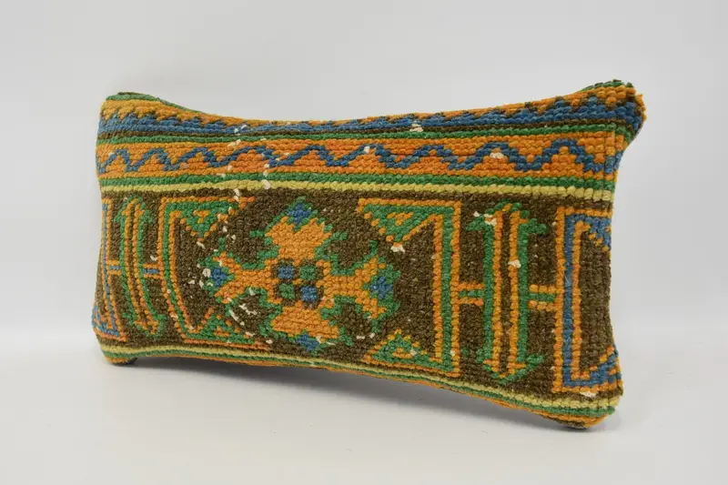 8x16 Orange Pillow Sham, Vintage Pillow, Car Pillow Cover, Accent Throw Pillow, Pillow Cover, Throw Kilim Pillow, Kilim Pillow Cover - 4