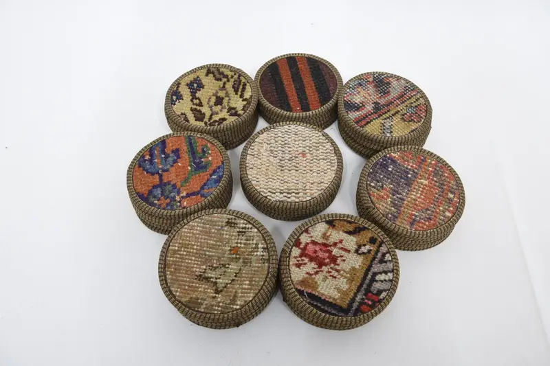 Elegantes Kelim-Muster, 12,7 x 12,7 cm großer türkischer Teppich-Untersetzer