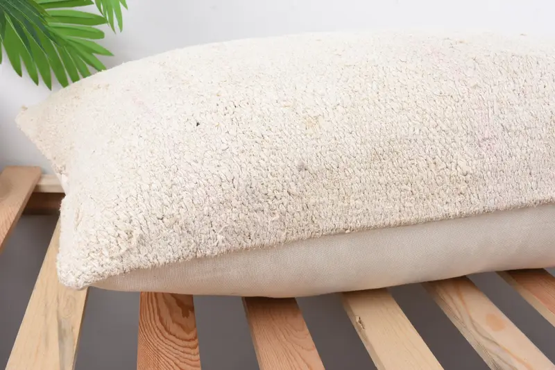 Turkish Pillow, 16x36 White Pillow Sham, Pillow for Sofa, Ethnic Pillow Sham, Pillow, Boho Pillow Sham Cover, Crochet Pattern Cushion Cover - 6