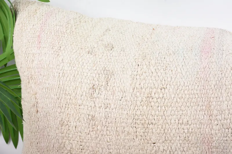 Turkish Pillow, 16x36 White Pillow Sham, Pillow for Sofa, Ethnic Pillow Sham, Pillow, Boho Pillow Sham Cover, Crochet Pattern Cushion Cover - 2