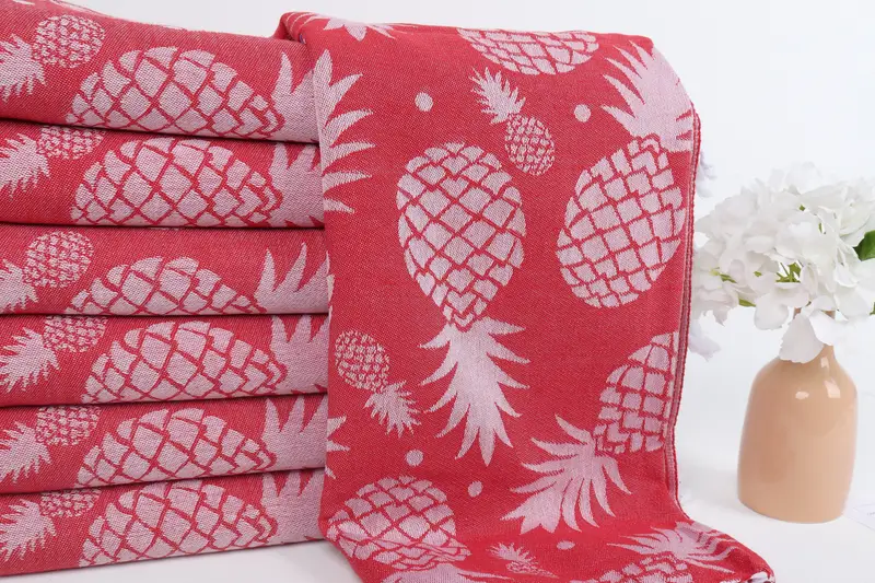 Home Decor Gifts, Personalized Gifts, Best Friend Christmas Gift, Summer Gift, 70x36 Cotton Pineapple Design Towel, Turkish Towel Monogram - 3