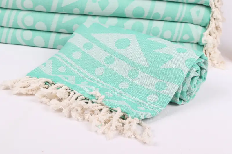 Scarf Towel, Custom Wedding Gifts, Quick-dry towel, 70x40 Cotton Round Pattern Towel, Peshtemal Towel, Gift Towel, Personalized Turkish Beach Towel - 5