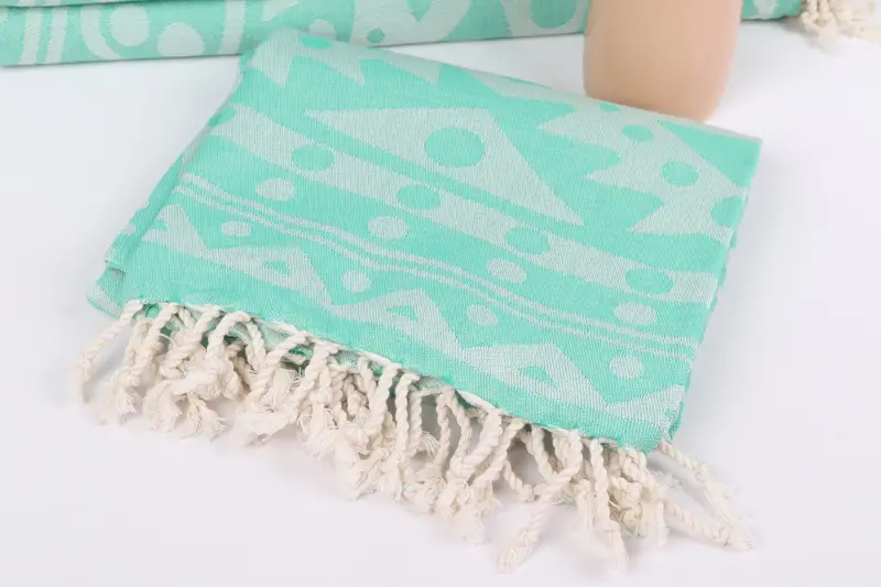 Scarf Towel, Custom Wedding Gifts, Quick-dry towel, 70x40 Cotton Round Pattern Towel, Peshtemal Towel, Gift Towel, Personalized Turkish Beach Towel - 6