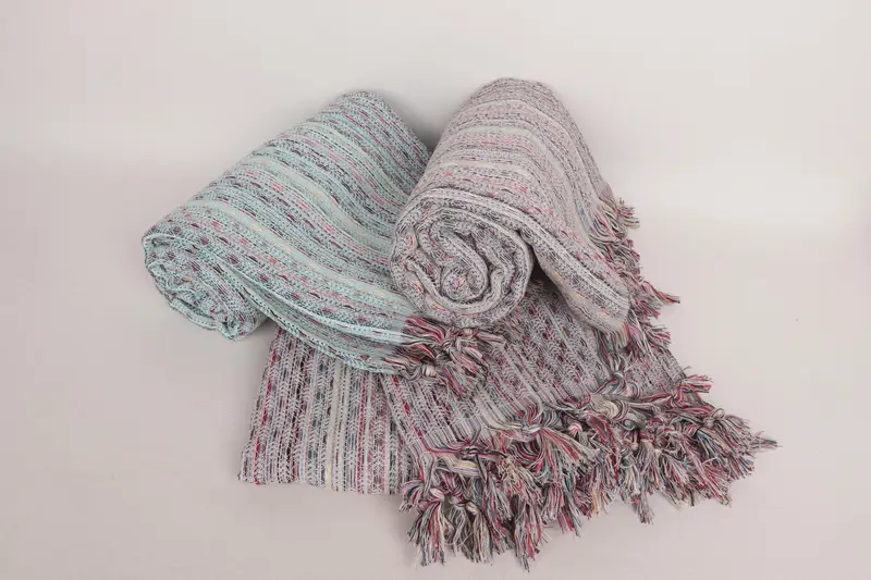 Turkish Blanket Queen, Summer Gift, Woven Blanket, Bridal Shower Gift, Wedding Favors, 90x78 Cotton Leaf Design Towel, Turkish Bedspread - 5