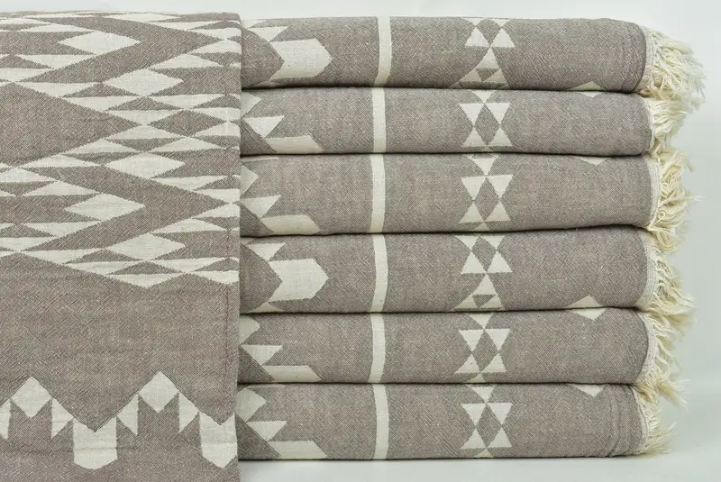 Custom Wedding Gift From Bridesmaid, Bedspread, Personalized Blanket, 70x60 Cotton Geometric Towel, Throw Blanket, Handmade Gift, Turkish Bedspread - 2