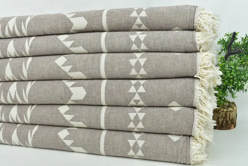 Custom Wedding Gift From Bridesmaid, Bedspread, Personalized Blanket, 70x60 Cotton Geometric Towel, Throw Blanket, Handmade Gift, Turkish Bedspread - 4