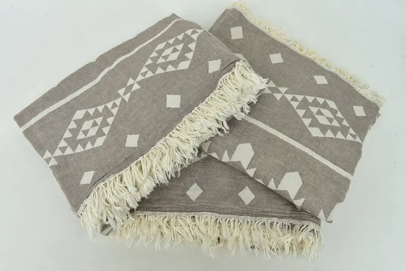 Custom Wedding Gift From Bridesmaid, Bedspread, Personalized Blanket, 70x60 Cotton Geometric Towel, Throw Blanket, Handmade Gift, Turkish Bedspread - 7