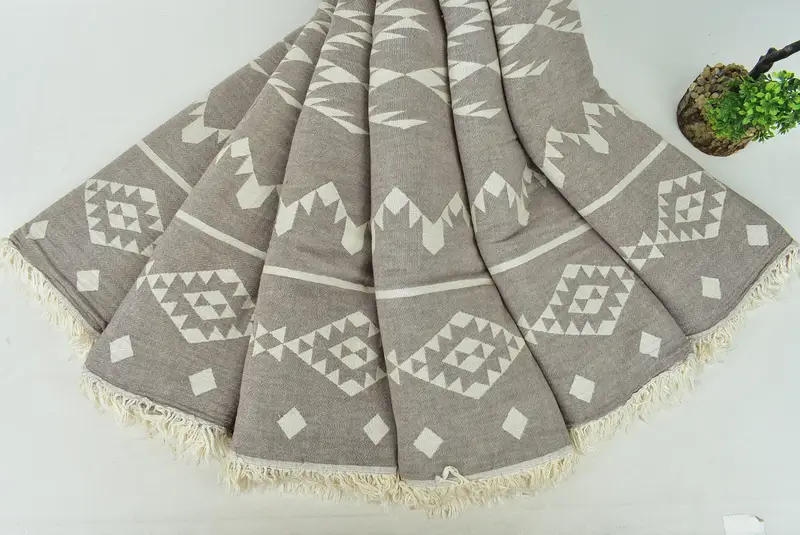 Custom Wedding Gift From Bridesmaid, Bedspread, Personalized Blanket, 70x60 Cotton Geometric Towel, Throw Blanket, Handmade Gift, Turkish Bedspread - 5