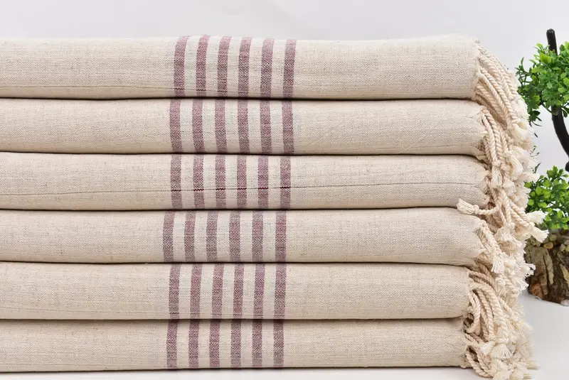 68x36 Cotton Striped Towel, Monogram Turkish Towel, Peshtemal, Gym Towel, Bridesmaid Gifts, Best Friend Wedding Gift, Personalized Bridesmaid Gift - 3