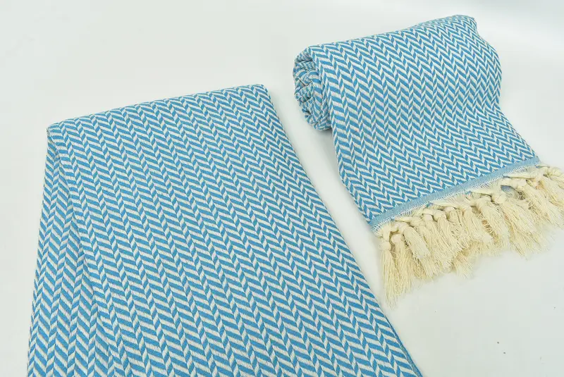 Sand-resistant towel, 70x40 Cotton Chevron Towel, Family Gift, Beach Towel Bulk, Beach towel, Beach Towel Monogram, Handmade Turkish Towel - 7