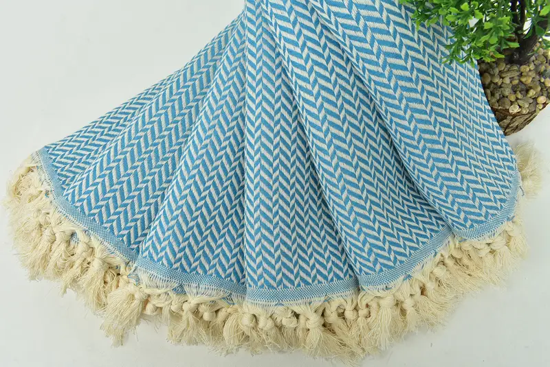 Sand-resistant towel, 70x40 Cotton Chevron Towel, Family Gift, Beach Towel Bulk, Beach towel, Beach Towel Monogram, Handmade Turkish Towel - 4
