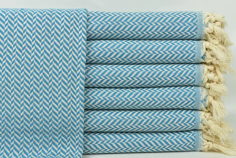 Sand-resistant towel, 70x40 Cotton Chevron Towel, Family Gift, Beach Towel Bulk, Beach towel, Beach Towel Monogram, Handmade Turkish Towel - 1