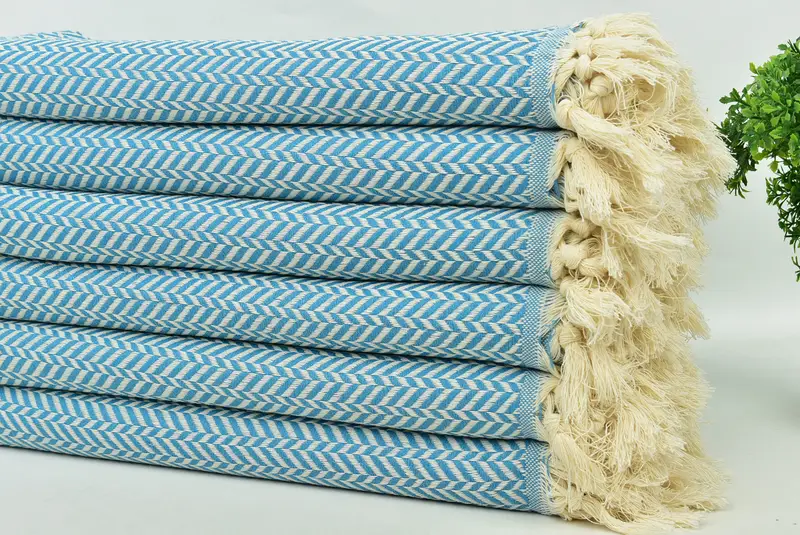 Sand-resistant towel, 70x40 Cotton Chevron Towel, Family Gift, Beach Towel Bulk, Beach towel, Beach Towel Monogram, Handmade Turkish Towel - 3