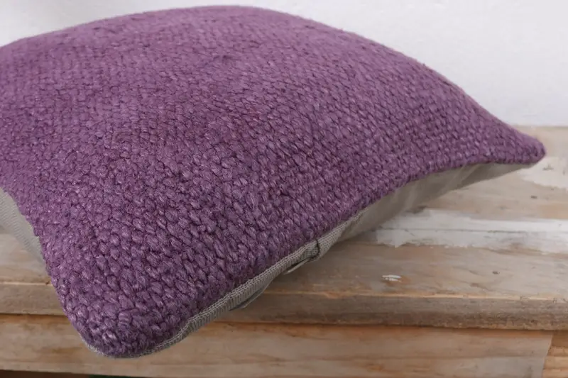 12x12 Purple Pillow Case, Turkish Pillow, Luxury Pillow Cover, Indoor Pillow Case, Home Decor Pillow, Christmas Cushion, Pillow, Throw Kilim Pillow - 6