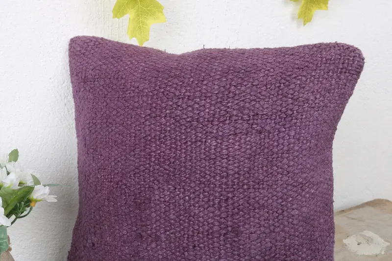 12x12 Purple Pillow Case, Turkish Pillow, Luxury Pillow Cover, Indoor Pillow Case, Home Decor Pillow, Christmas Cushion, Pillow, Throw Kilim Pillow - 5