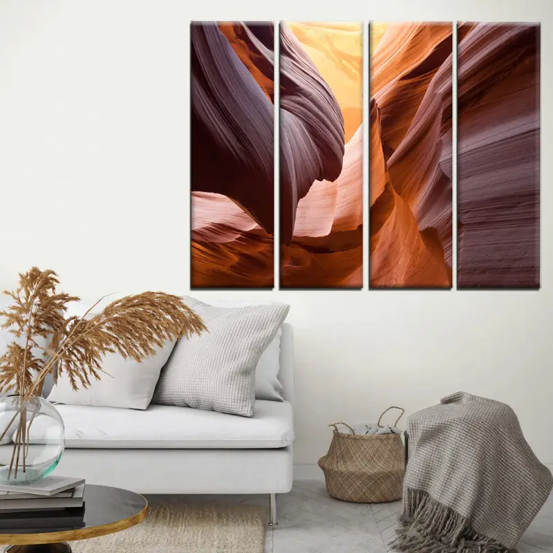Antelope Slot Canyon, Southwestern Arizona Rocks, Print Wall Art, Desert Landscape, Office Wall Art, Wild Land Poster, Modern Canvas Art - 3