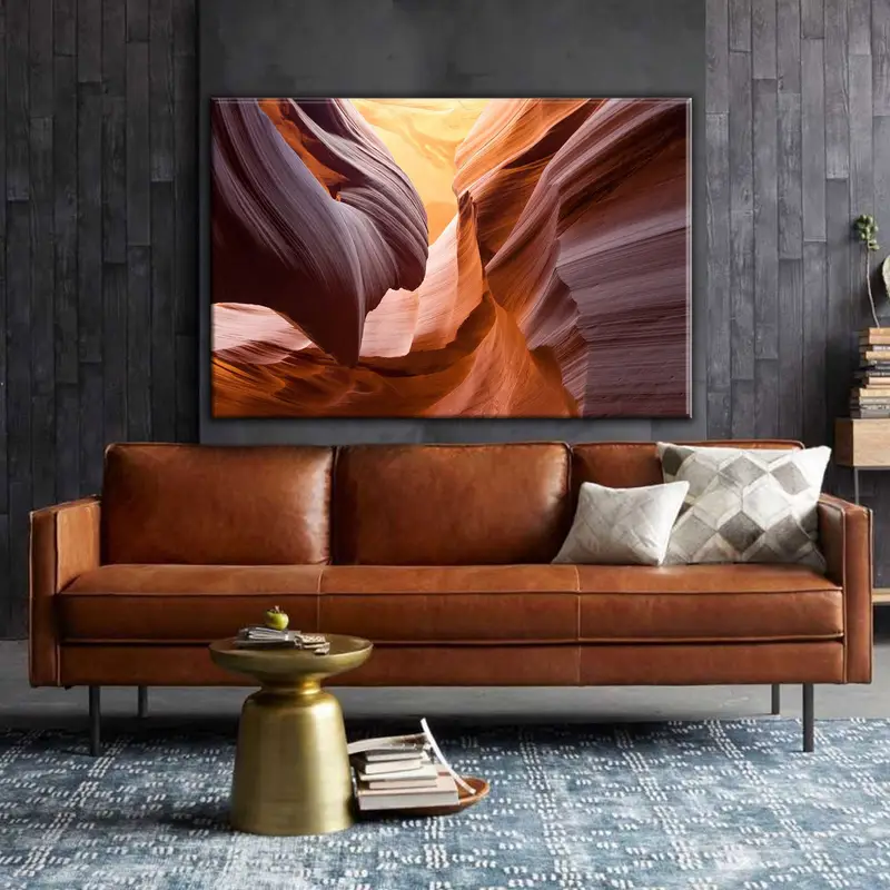 Antelope Slot Canyon, Southwestern Arizona Rocks, Print Wall Art, Desert Landscape, Office Wall Art, Wild Land Poster, Modern Canvas Art - 1