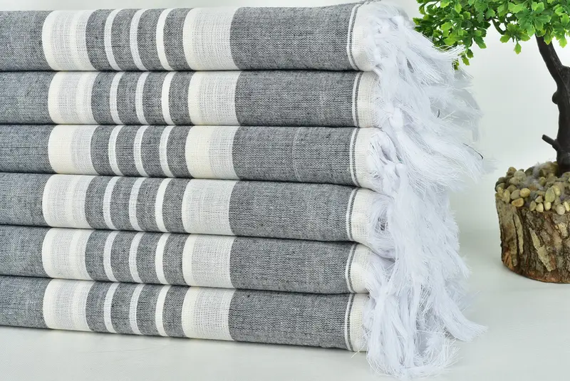 Family Gift Basket, Bachelorette Party Gifts, Embroidered Towel, Housewarming Gift, Xmas Gifts, Bachelorette Towel, 70x40 Cotton Striped Towel - 3