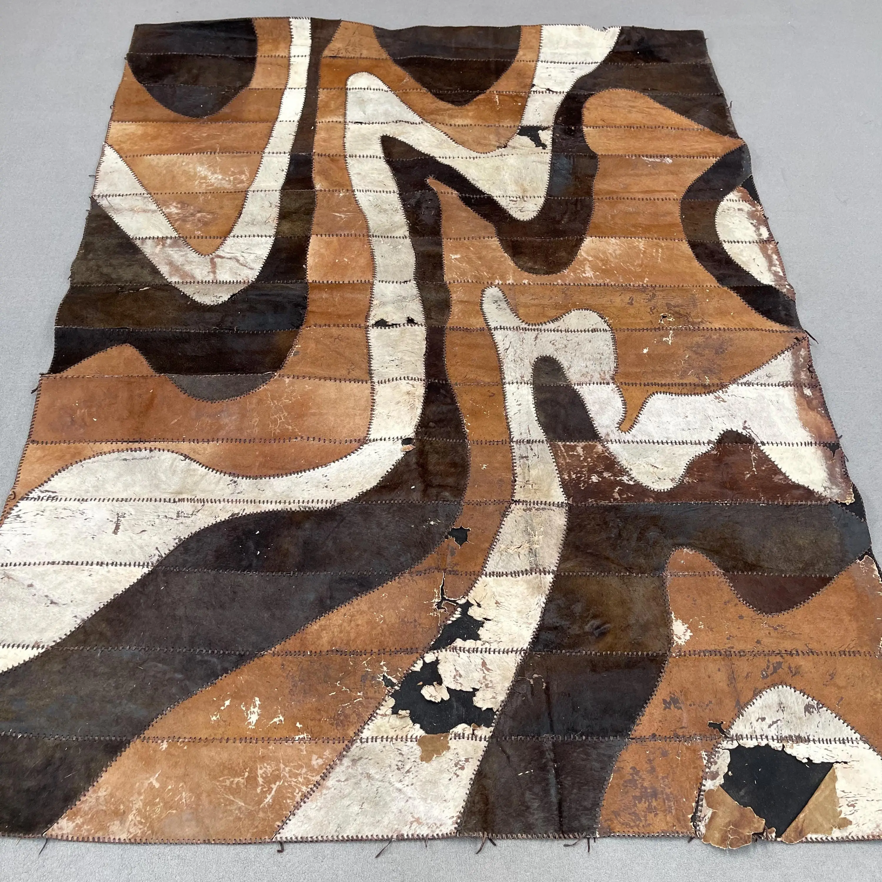 Türk Vintage Büyük Halı 6.9x9.3 ft (211x282 cm), Kahverengi Bordürlü Halı - 1