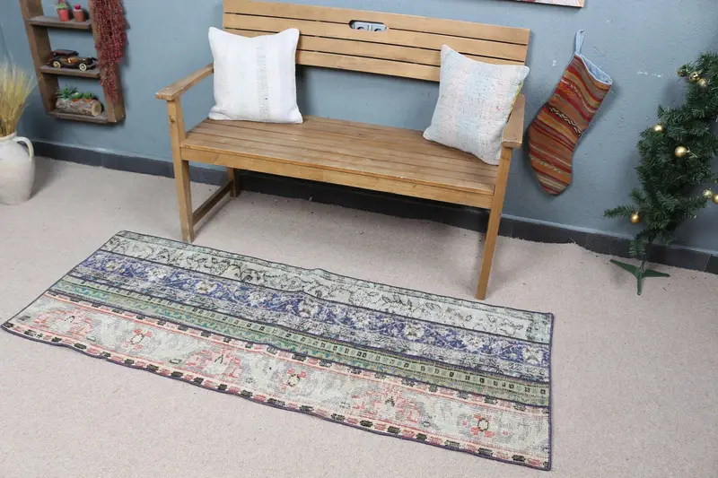 Güneybatı Yeşil ve Mavi Halı, 2,3x5,8 ft