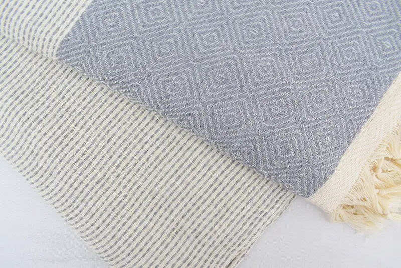 Woven Throw Blanket, Bedspread, Turkish Bedcover, Woven Blanket, Halloween Blanket, Organic Beach Blanket, Bride Gift, 104x80 Cotton Diamond Towel - 6