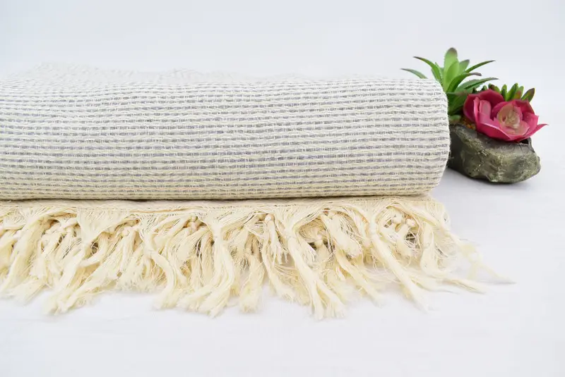 Woven Throw Blanket, Bedspread, Turkish Bedcover, Woven Blanket, Halloween Blanket, Organic Beach Blanket, Bride Gift, 104x80 Cotton Diamond Towel - 2