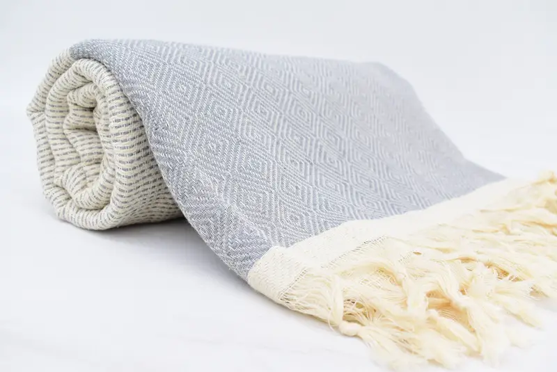 Woven Throw Blanket, Bedspread, Turkish Bedcover, Woven Blanket, Halloween Blanket, Organic Beach Blanket, Bride Gift, 104x80 Cotton Diamond Towel - 4