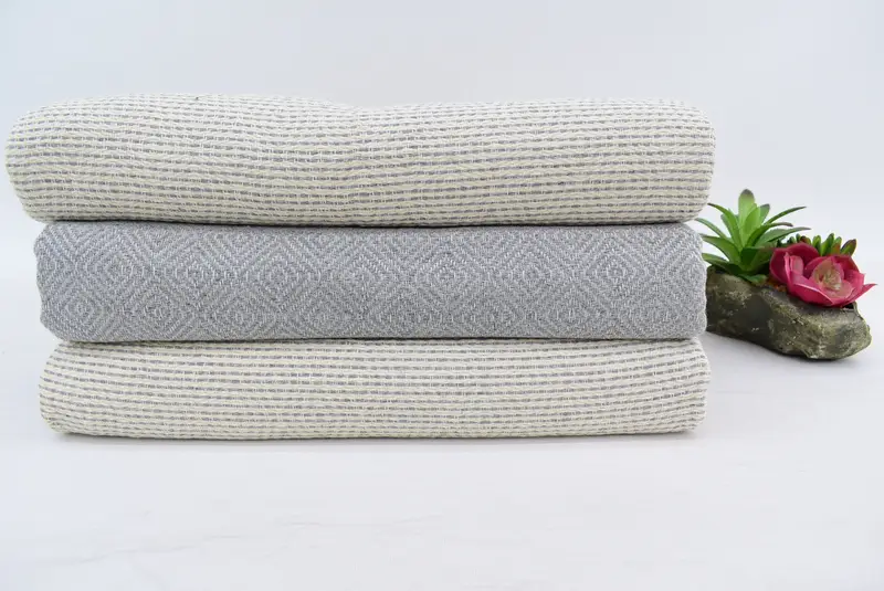 Woven Throw Blanket, Bedspread, Turkish Bedcover, Woven Blanket, Halloween Blanket, Organic Beach Blanket, Bride Gift, 104x80 Cotton Diamond Towel - 3