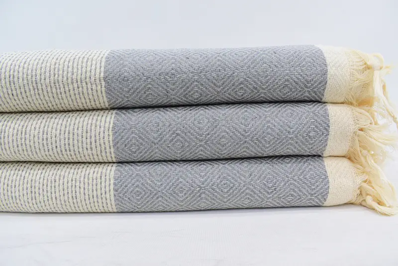 Woven Throw Blanket, Bedspread, Turkish Bedcover, Woven Blanket, Halloween Blanket, Organic Beach Blanket, Bride Gift, 104x80 Cotton Diamond Towel - 1