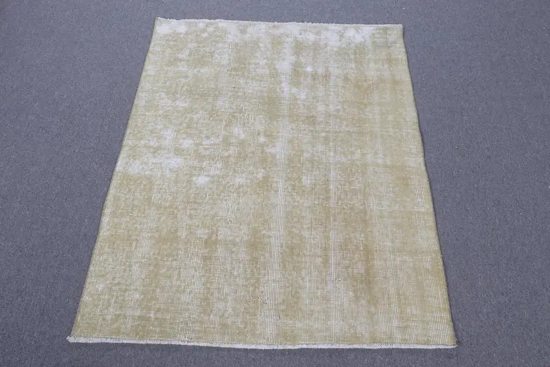 3,2 x 4,1 Fuß großer grüner Ombré-Teppich, elegant und vielseitig