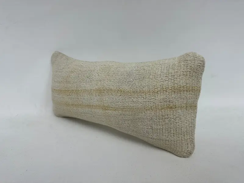 Interior Designer Pillow, Pillow Sham, 8x16 White Pillow Cover, Kilim Pillow, Lounge Throw Cushion, Bed Cushion, Ethnical Kilim Rug Pillow - 4