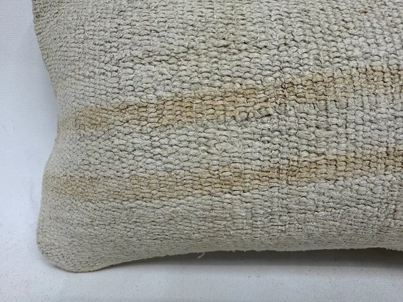 Interior Designer Pillow, Pillow Sham, 8x16 White Pillow Cover, Kilim Pillow, Lounge Throw Cushion, Bed Cushion, Ethnical Kilim Rug Pillow - 2