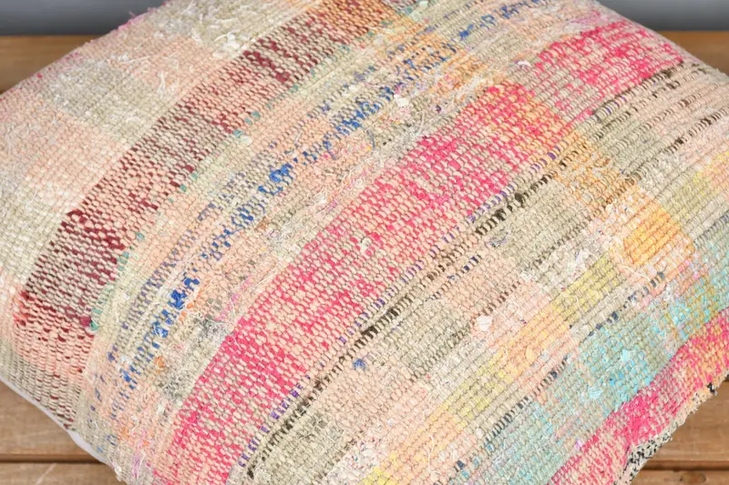 Pillow for Sofa, Morroccon Kilim Cushion Cushion Cover, Cushion Case, Handmade Kilim Cushion, 20x20 Rainbow Pillow Case, Turkish Pillow - 3
