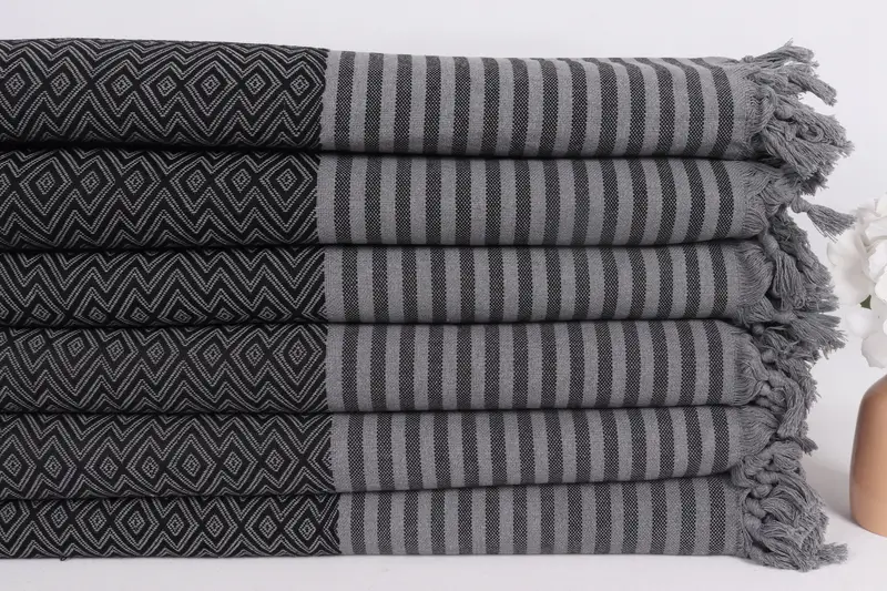 Personalized Gifts, Throw Blanket Couch, Boho Throw Blankets, 104x80 Cotton Diamond Towel, Personalize Gift, Turkish Towel Blanket - 3