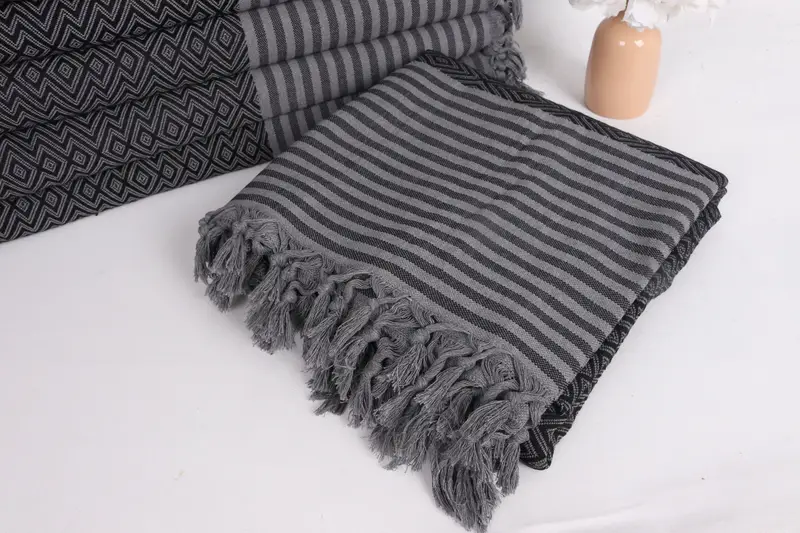 Personalized Gifts, Throw Blanket Couch, Boho Throw Blankets, 104x80 Cotton Diamond Towel, Personalize Gift, Turkish Towel Blanket - 5