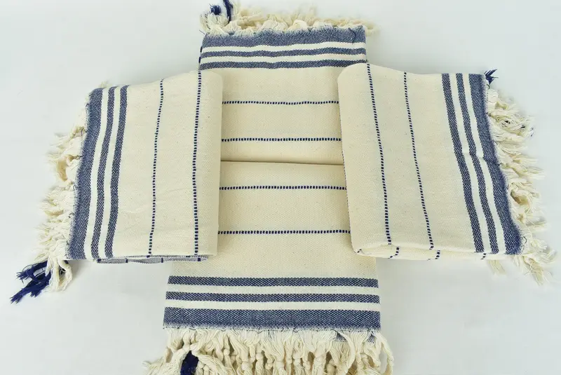 Custom Beach Towel, Bride Gift, Eco-friendly Turkish towel for home and travel, Embroidered Towel, Best Beach Towel, 68x36 Cotton Striped Towel - 6