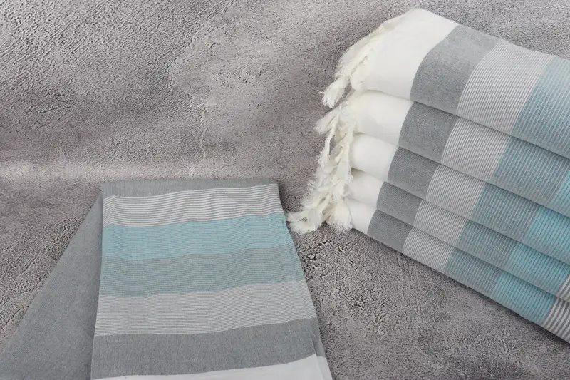 Cancun Bachelorette Party Gift Ideas, 68x40 Cotton Striped Towel, Handmade Gift, Luxury towel, Turkish Towel USA, Family Gift Basket, Baby Boy Gift - 2